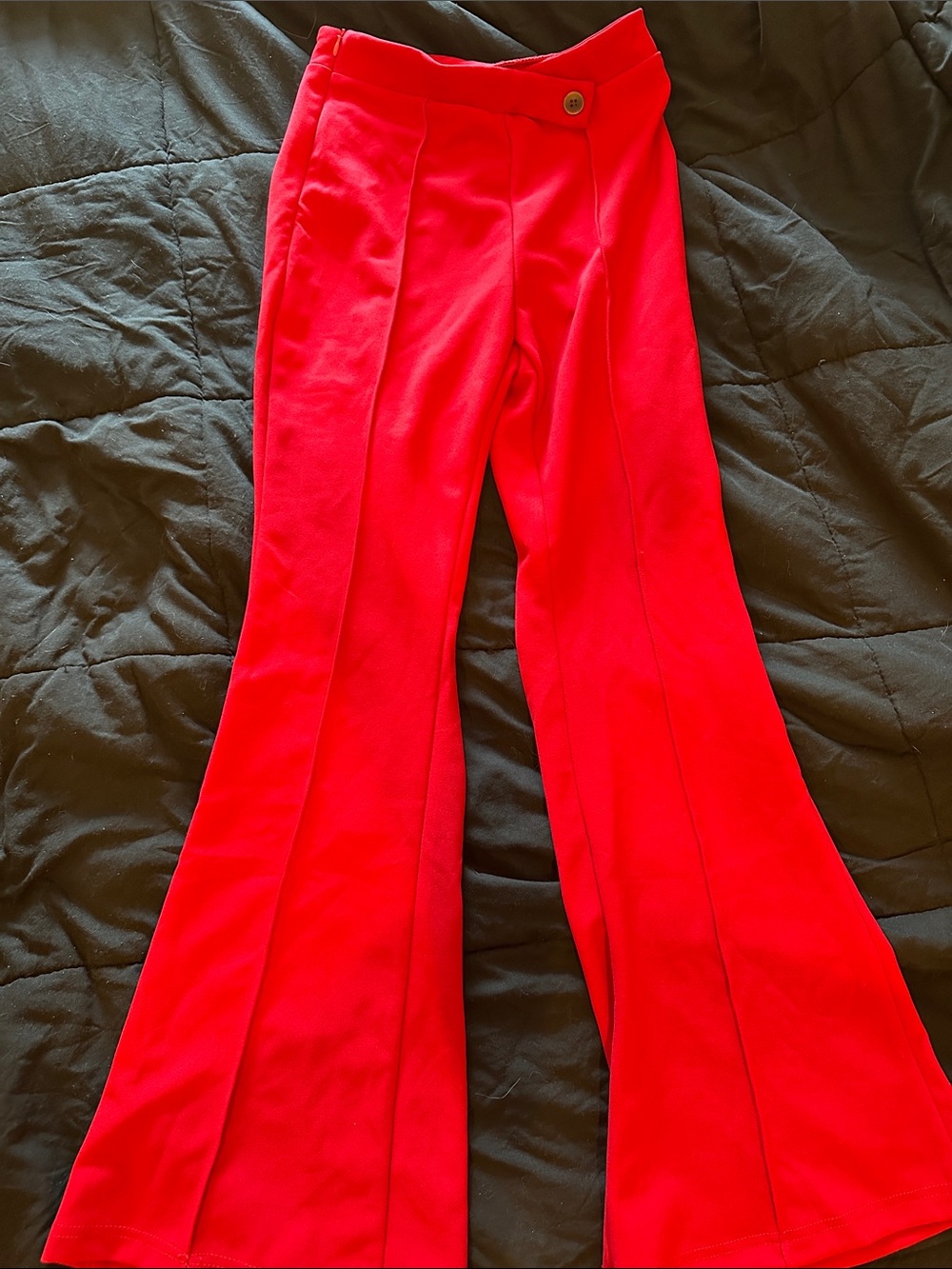 SHEIN Bright Red Flared Pants